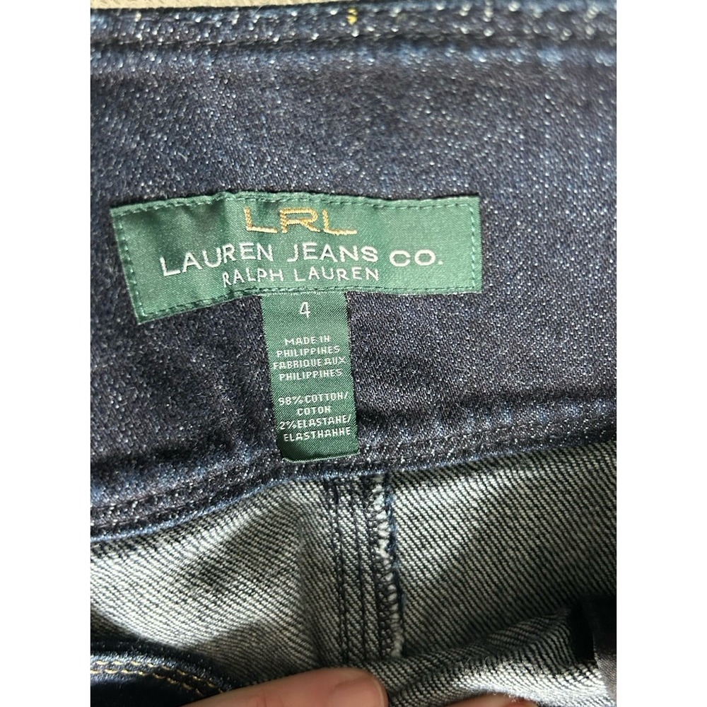 Lauren Ralph Lauren Denim Jean Skirt Womens Dark Wash Pencil Cotton Stretch Sz 4 - Picture 4 of 5